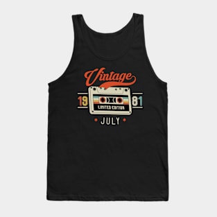 July 1981 - Limited Edition - Vintage Style Tank Top